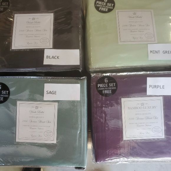 Teal NWT New bedding sheets sheet set 6 pc SOFT - Picture 3 of 10